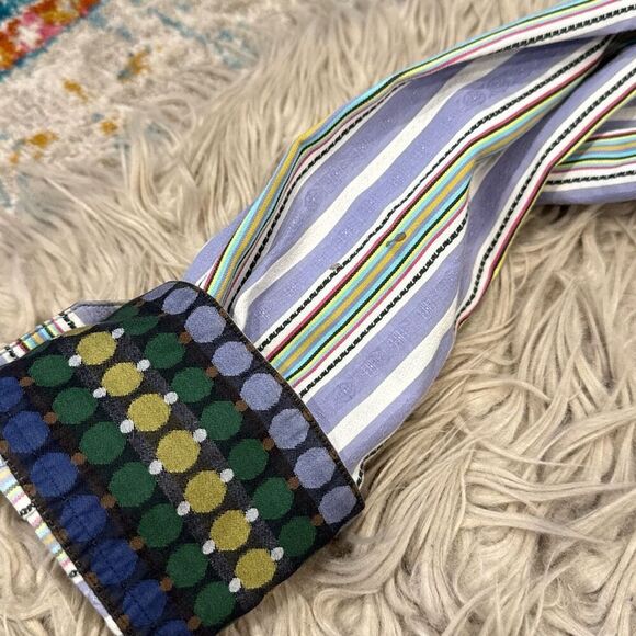 Robert Graham button down striped shirt XL - Picture 6 of 7